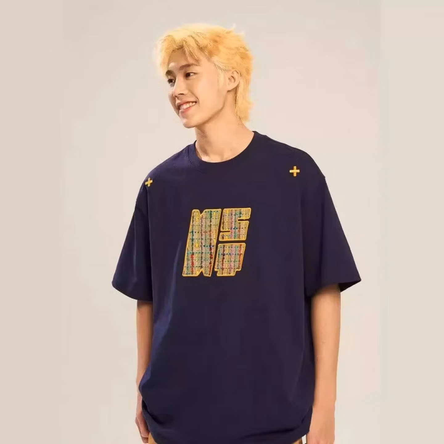 Heavyweight Embroidered American Short-sleeved T-shirt Boys Summer Thin Feeling Ruffian Handsome Cityboy Couple Half-sleeved T-shirt, Black 2XL_viptrois.com