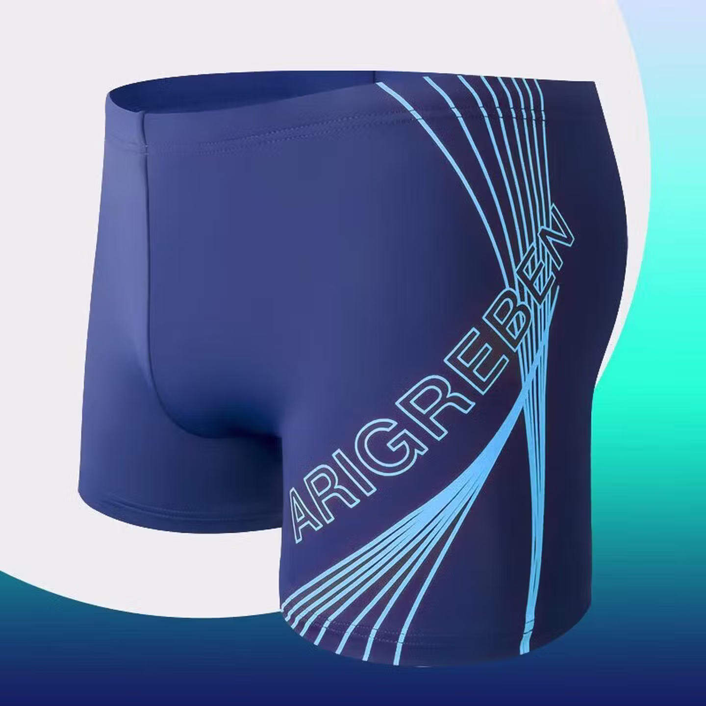 Men's Swim Shorts Quick-drying Elastic Breathable Boxer Trunks_voghion.com