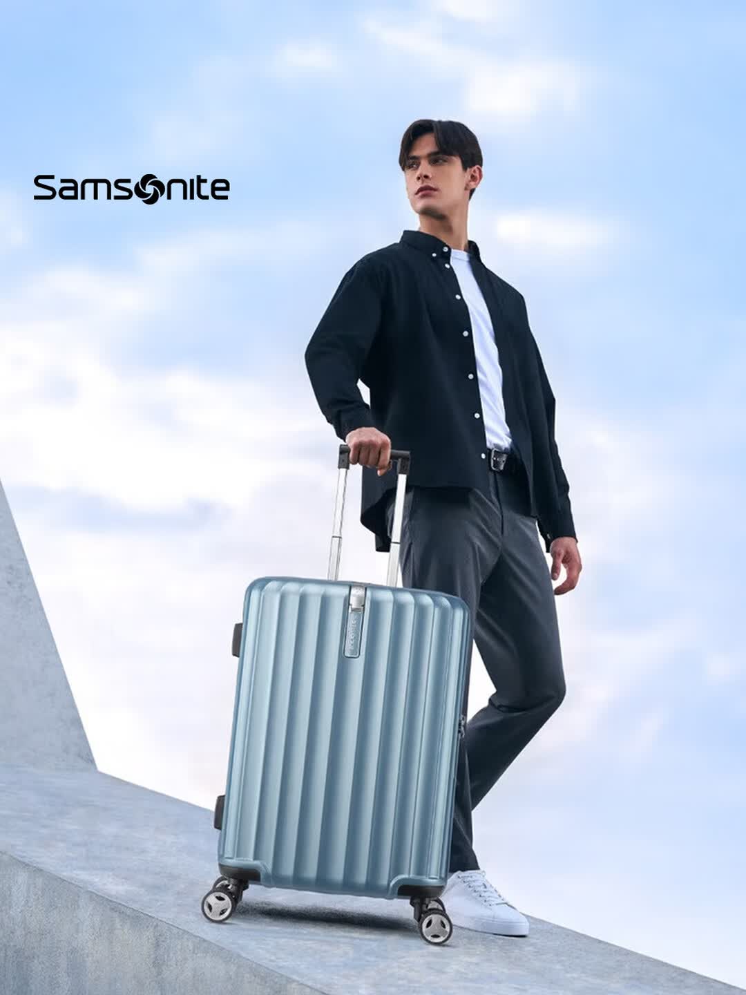 Samsonite 新秀丽 20英寸 时尚竖条纹登机箱拉杆箱 GU9*09001 百亿补贴￥999 多色可选