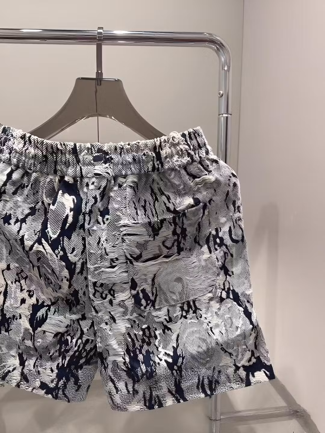 High-end Floral Denim Shorts Men's 2026 Summer Fashion Versatile Loose Blue And White Porcelain Five-point Pants Casual Pants, Color 28_viptrois.com