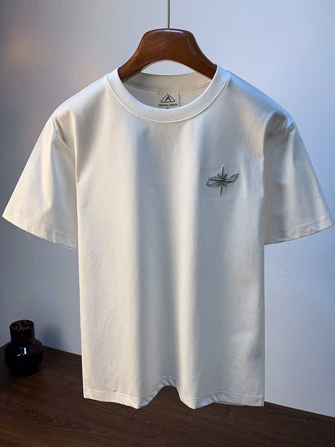 Embroidered Short-sleeved T-shirt Men's 2026 New Summer Thin Cool Simple T-shirt Casual Half-sleeved Clothes_viptrois.com