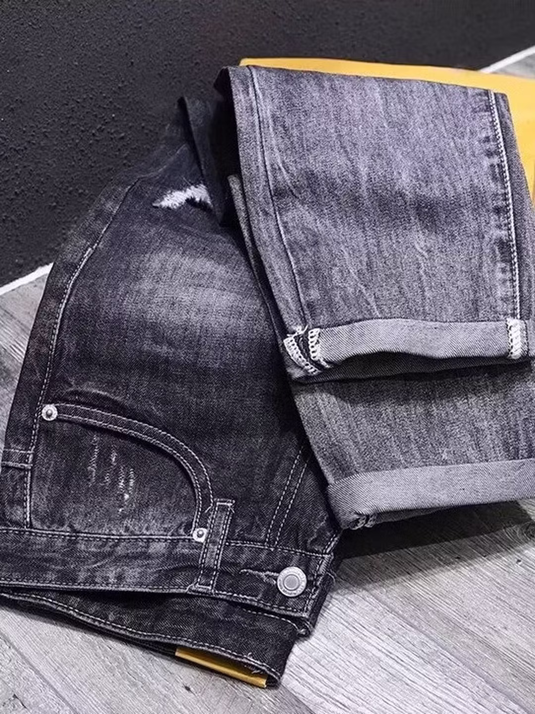 Summer Ripped Jeans Men's Straight Slim-Fit Small Foot Nine-Point Pants Korean Version Trendy Versatile Beggar Casual Pants, Light Blue 29 [100-55kg]_mkmklike.com