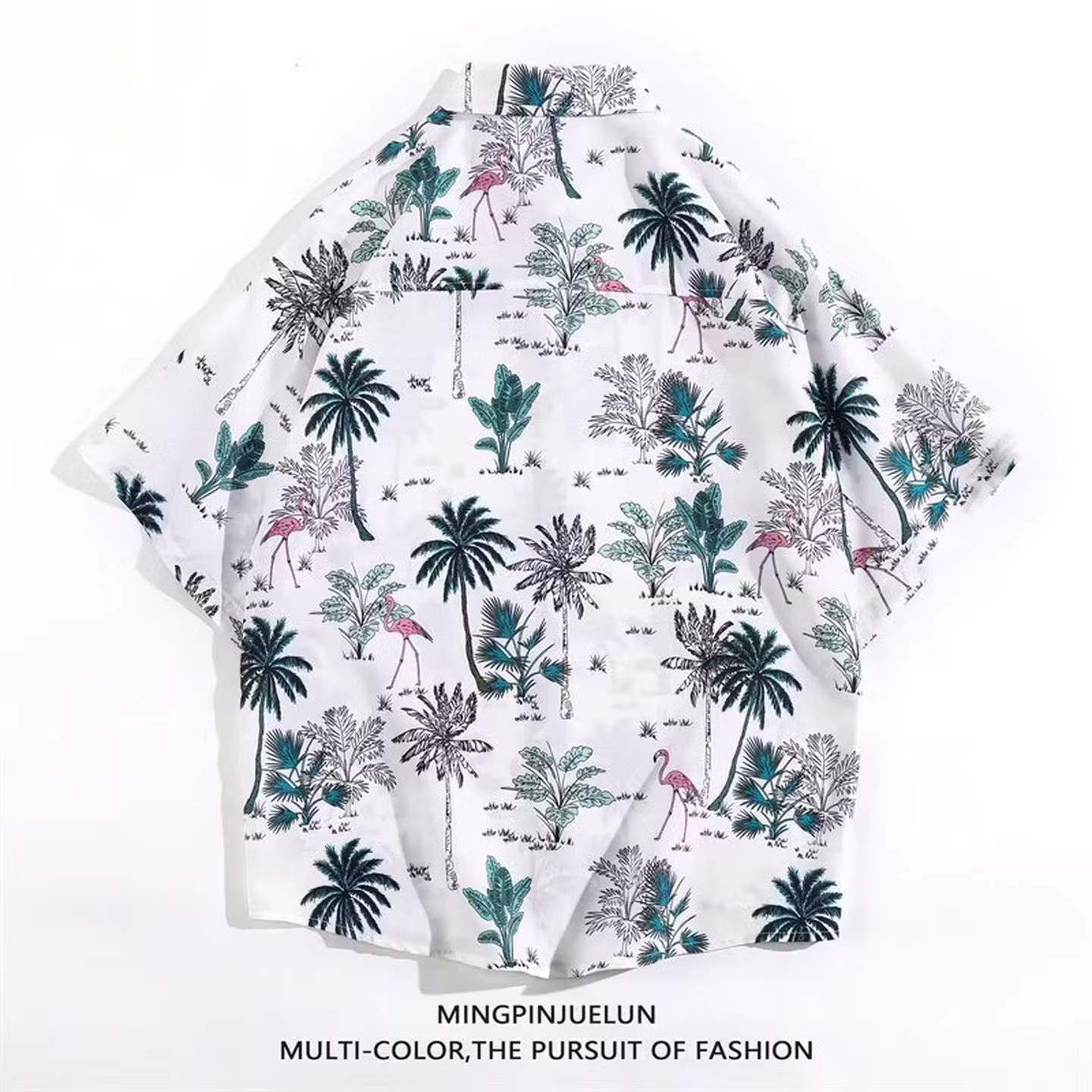 Flower Shirt Men And Women Couples Beach Vacation Thailand Miami Flower Shirt Short Sleeve Five Points, Picture Color M_viptrois.com