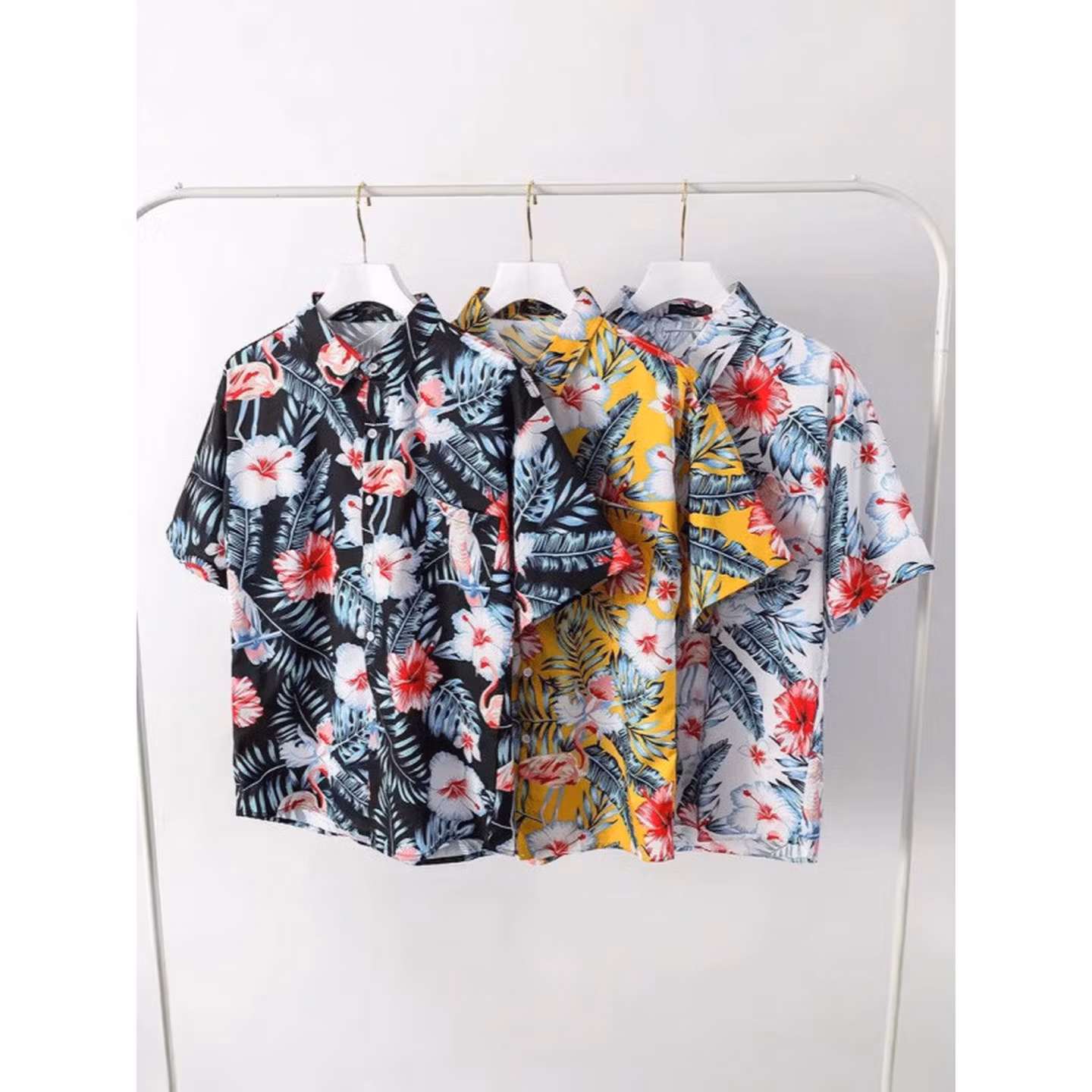 Sommer Hawaiihemd Mit Blumenmuster Für Damen Und Herren Strand_voghion.com