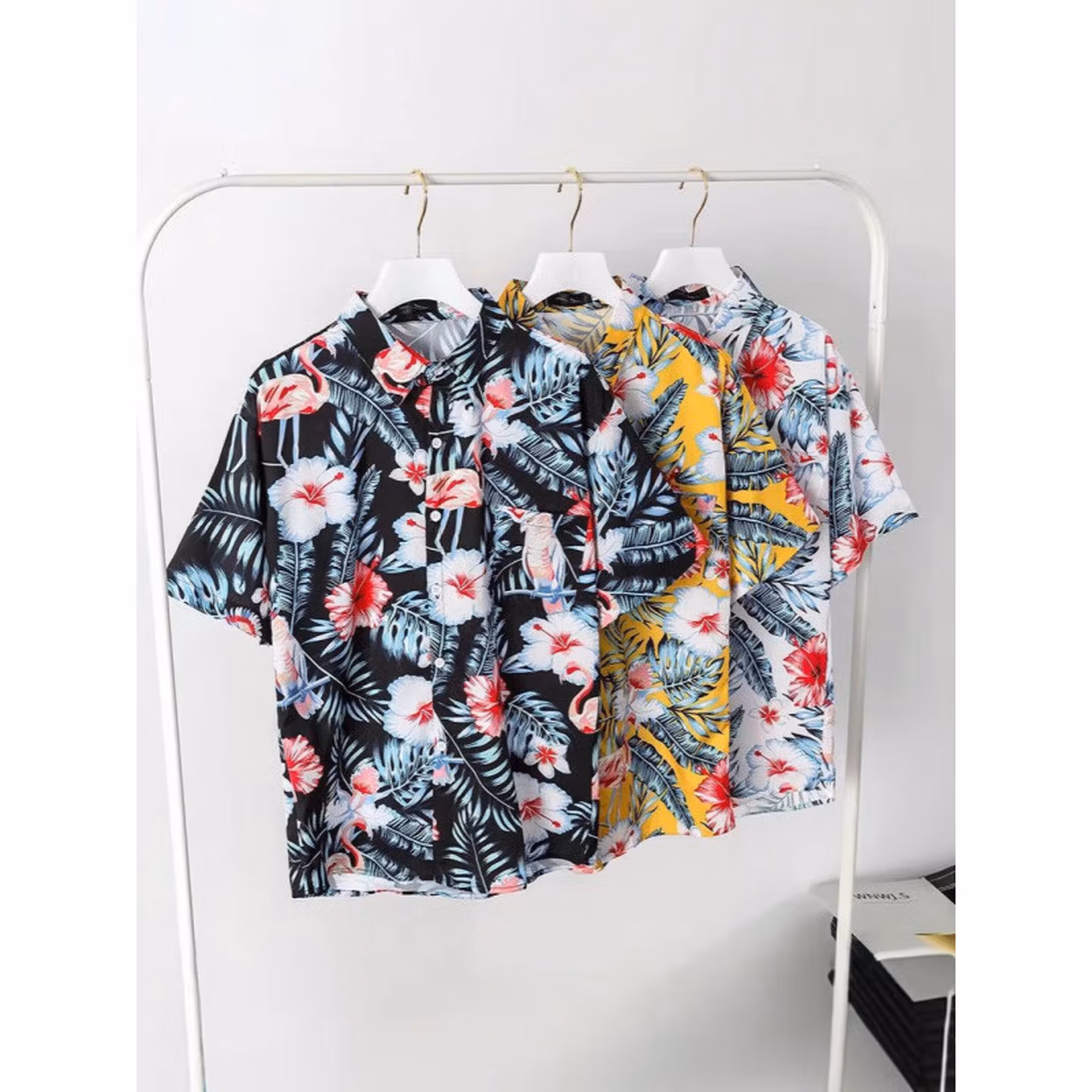 Sommer Hawaiihemd Mit Blumenmuster Für Damen Und Herren Strand_voghion.com