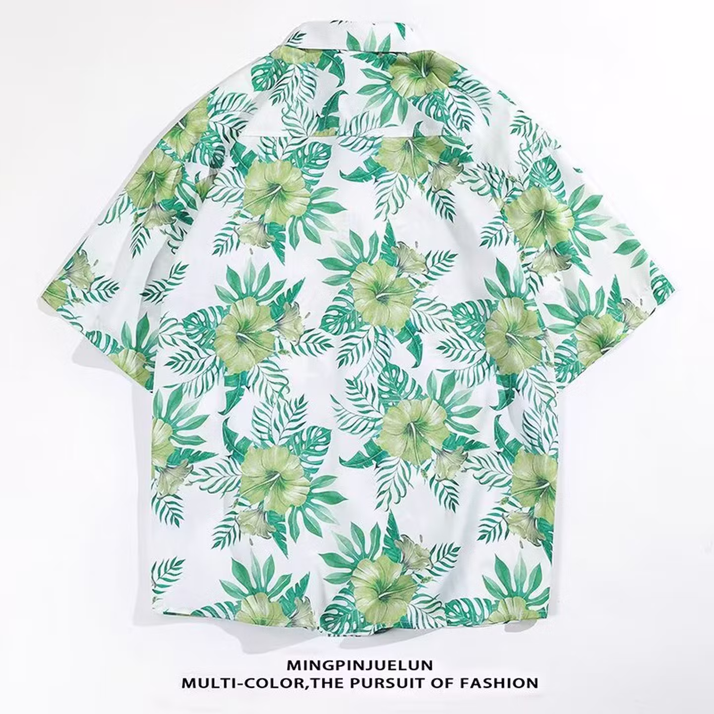 2026 Hawaiian Beach Flower Shirt Short-sleeved Men's Loose Large Size Slim-fitting Hong Kong Style Retro Ruffian Shirt Jacket Men's Picture Color M_viptrois.com