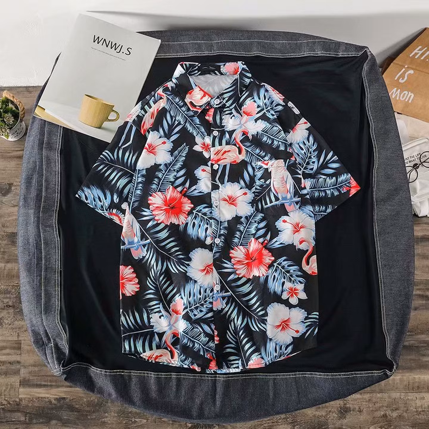 Sommer Hawaiihemd Mit Blumenmuster Für Damen Und Herren Strand_voghion.com
