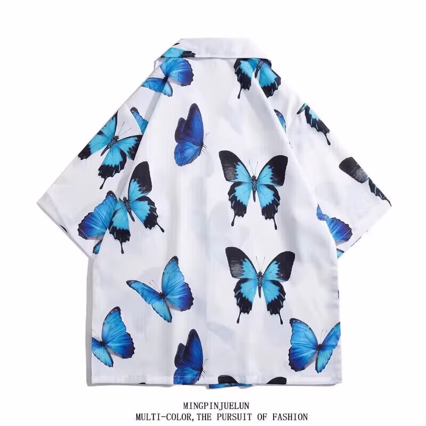 Thai Retro Versatile Flower Shirt Short-sleeved Hong Kong Style Hawaiian Style Design Sense Loose Shirt Men_viptrois.com