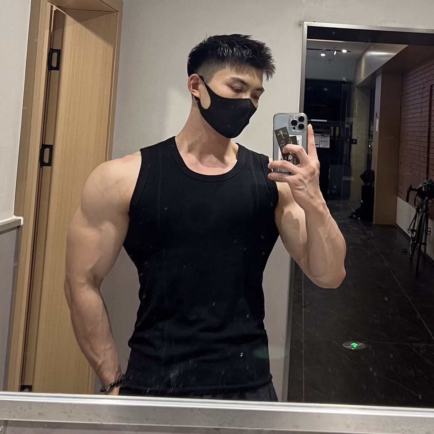 American Retro Heavy Fitness Vest Men's 300g High Elastic Muscle Men's Sports Vest Solid Color 01-TBX White 4XL [recommended 200-115kg]_viptrois.com