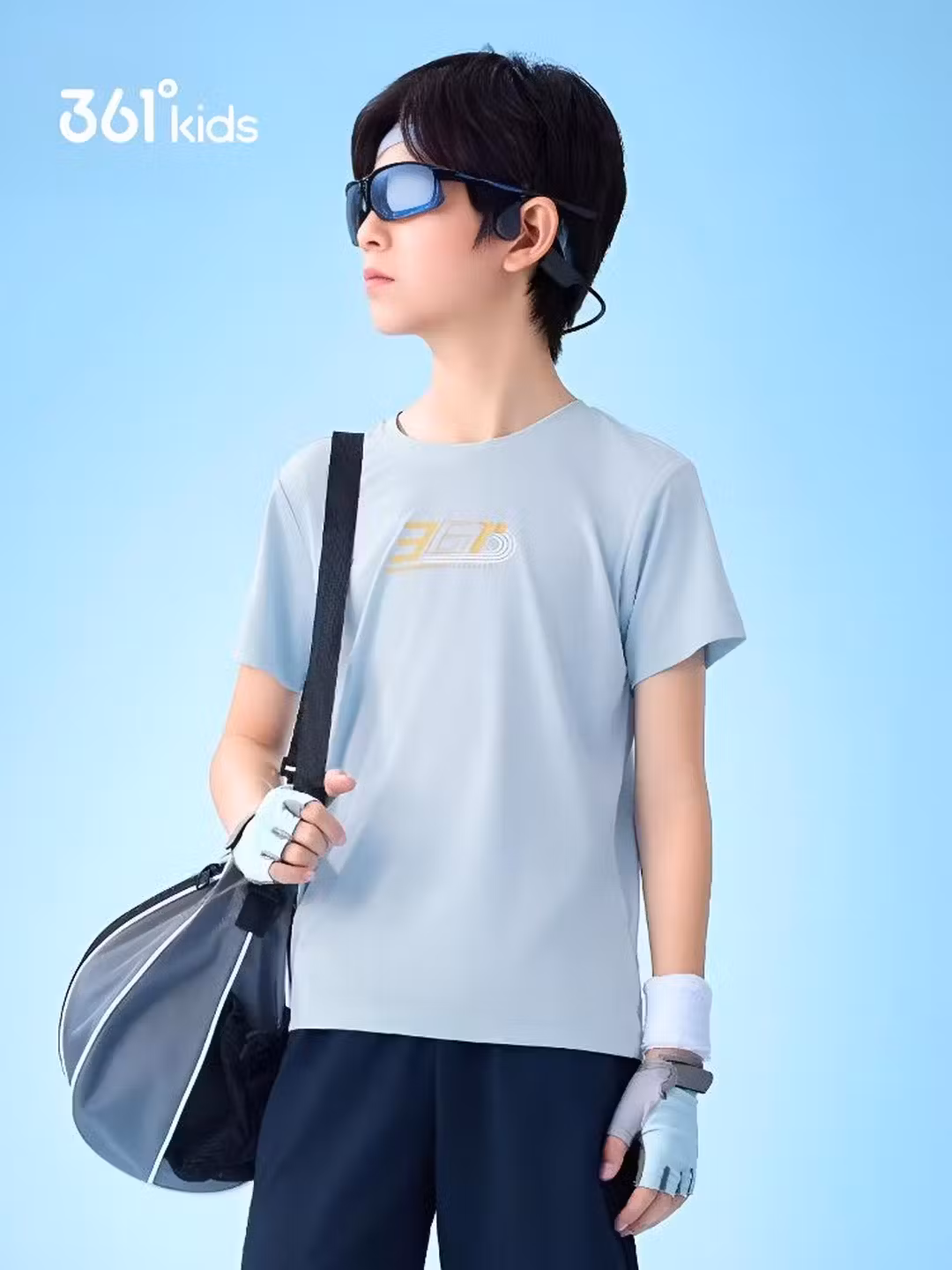 361度 速干透气 儿童短袖T恤 任选3件 52包邮  男、女童130~175码多款多色可选