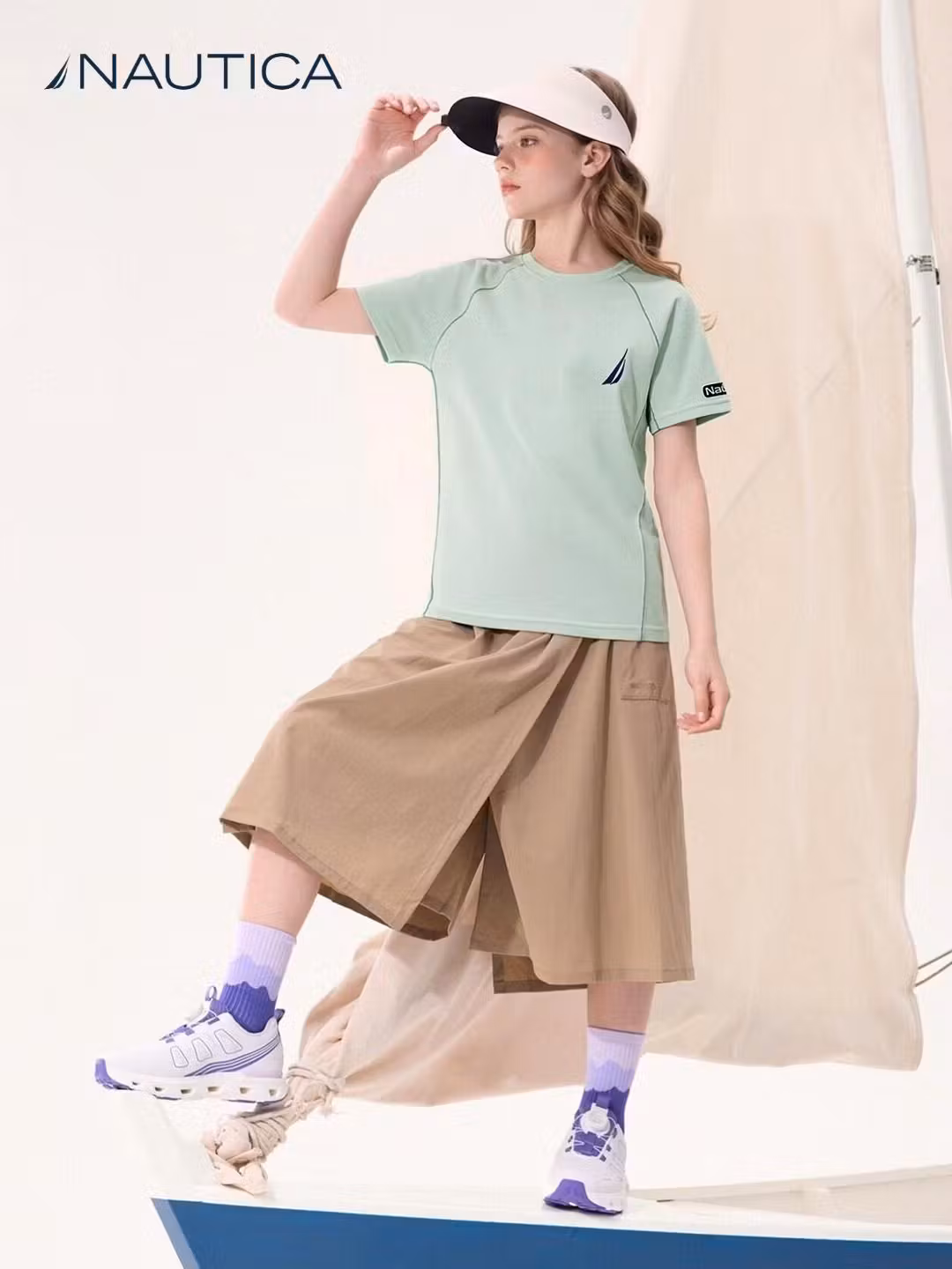 Nautica 诺帝卡 26年夏季款 7A抑菌速干 儿童短袖T恤 双重优惠折后￥29包邮 110-170码3色可选