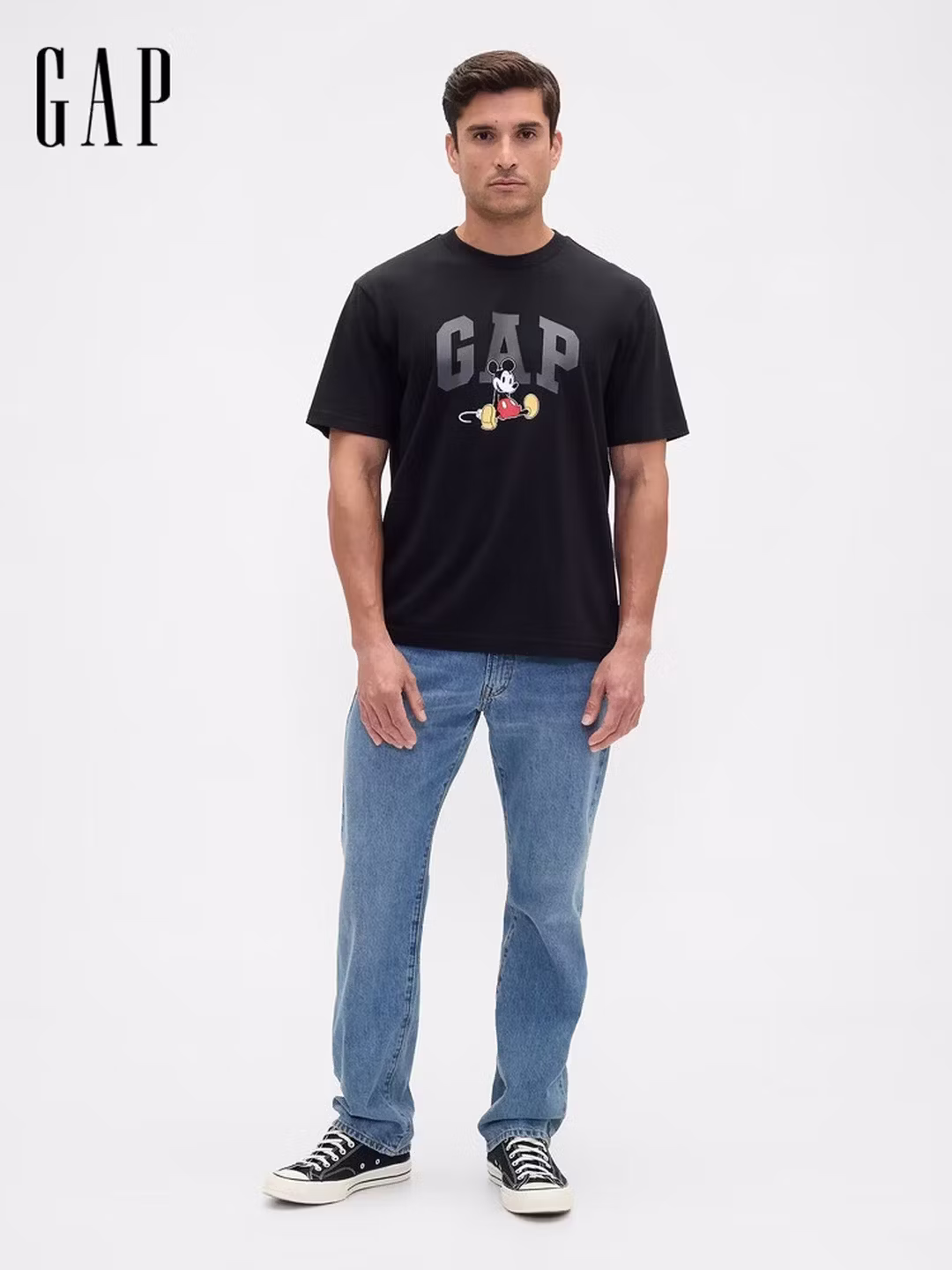 Gap 盖璞 26年春季款 纯棉卡通图案 男式圆领短袖T恤 双重优惠折后￥59包邮 2色可选