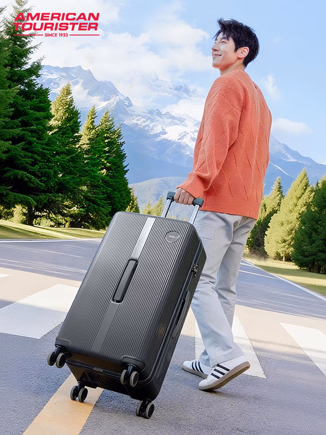 American Tourister 美旅 AURA A TRUNK系列 PC材质万向轮拉杆箱 NA9*001 26英寸 Plus会员折后￥329 两色可选 评价晒图返20元京豆