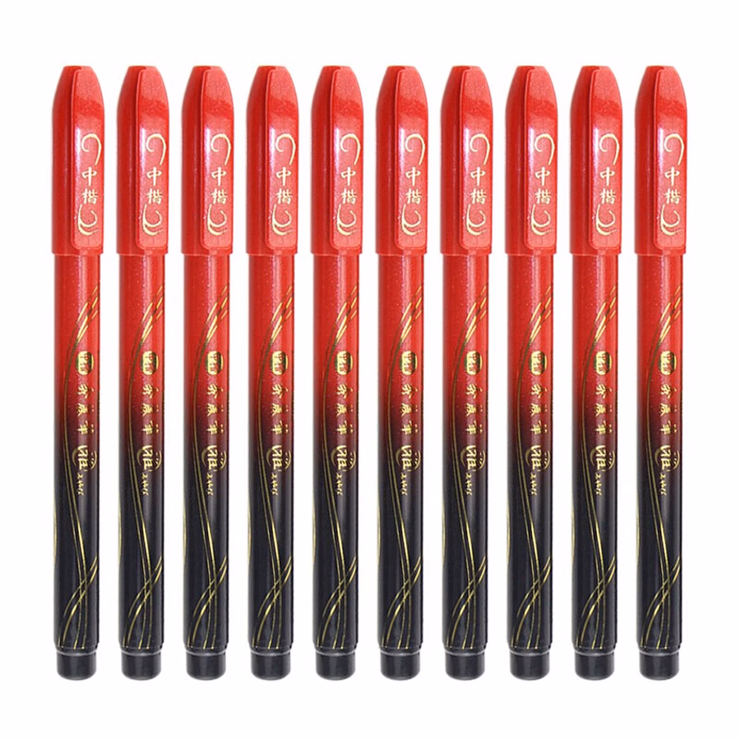 斑马牌（ZEBRA）中楷秀丽笔 学生毛笔练字笔 书法笔请柬笔 WF3-S 红黑笔