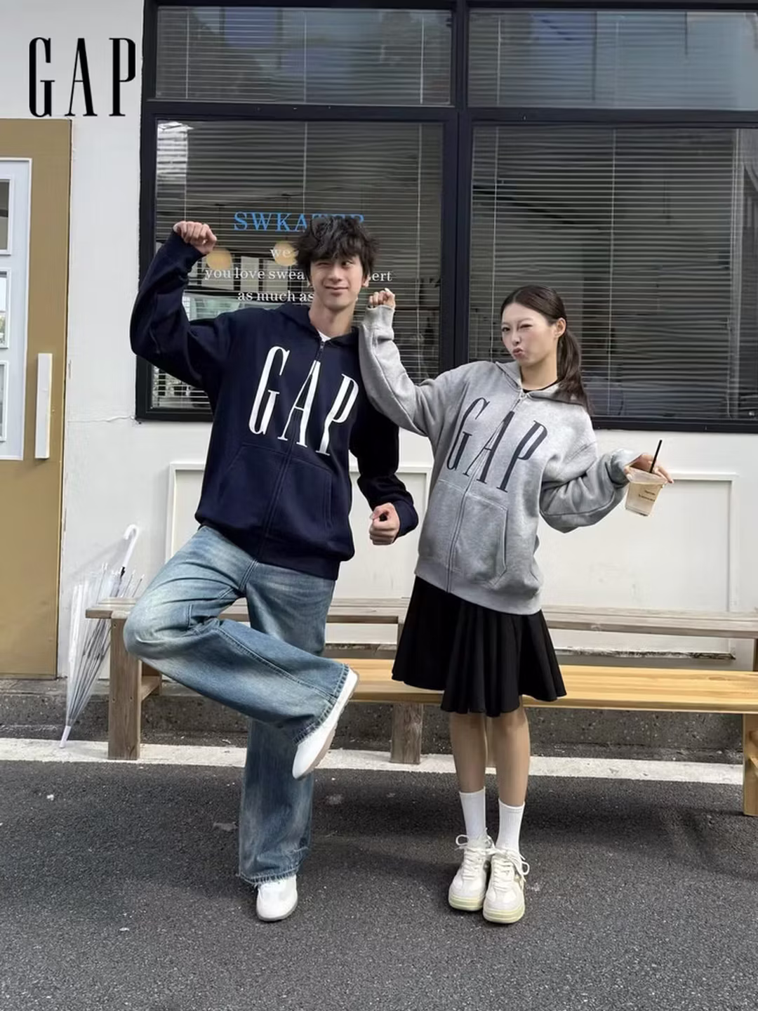 Gap 盖璞 26年秋季 男女同款大LOGO抓绒连帽开衫宽松卫衣 1SS623908 京东优惠券折后￥119