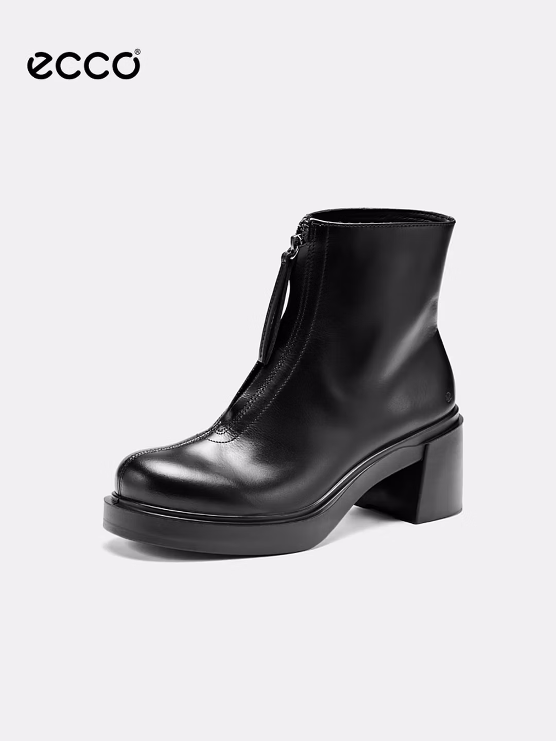 ECCO 爱步 都市首尔 牛皮革粗跟女式短靴 223553 Plus会员凑单折后￥587.95