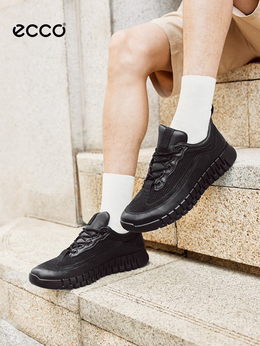 ECCO 爱步 灵动 软底男式运动鞋 525254 Plus会员凑单折后￥497.42