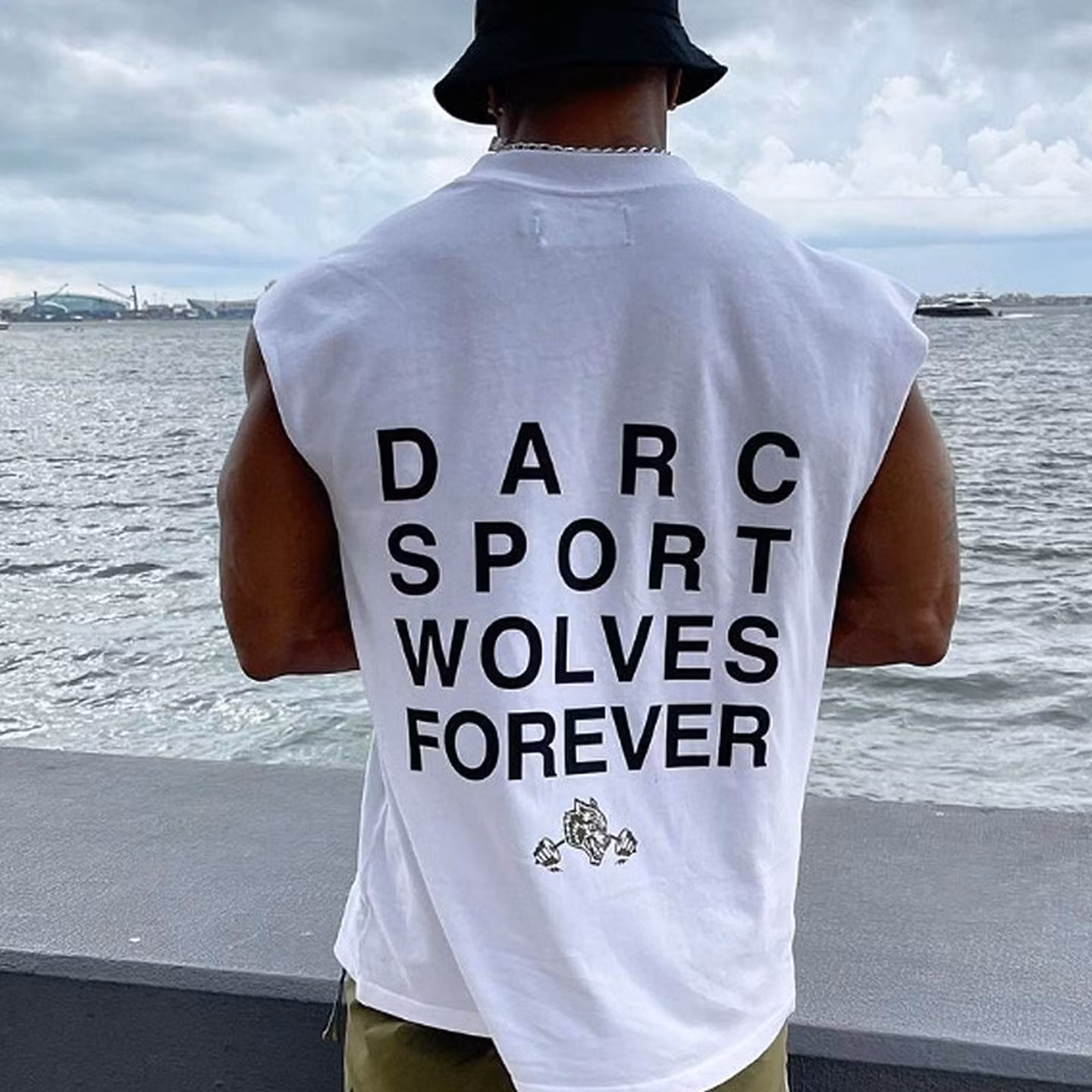 Muscle Fitness Summer Sports Casual Vest, Men's Trendy Brand Running Training Elastic Loose Basketball Sleeveless T-shirt_viptrois.com