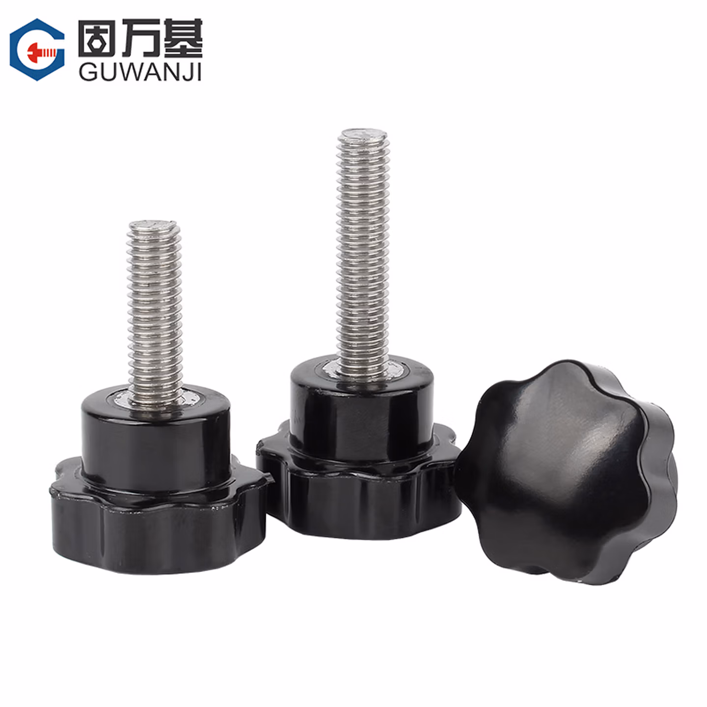 固万基（GUWANJI） 304不锈钢梅花手柄螺丝星形把手胶木手拧螺栓七星旋钮头