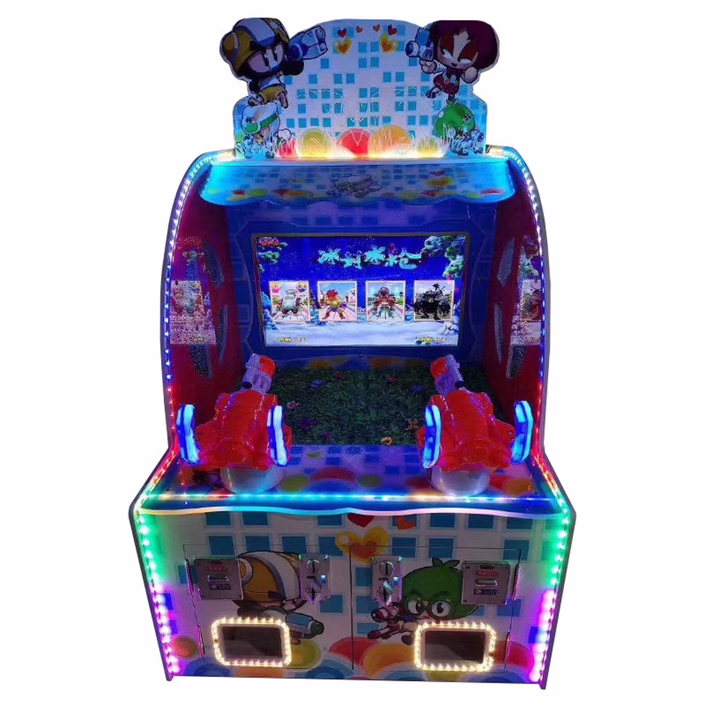 射水机投币射水游戏机商用双人射水机 戏水游戏机城堡水枪游艺机电玩 32寸射水机