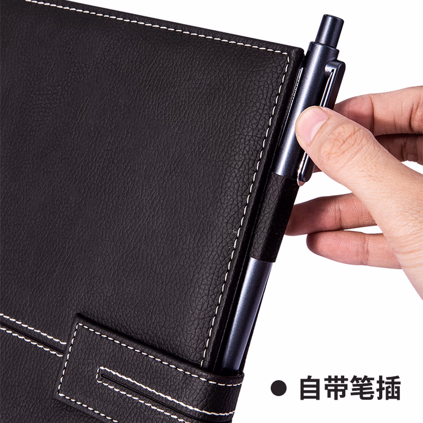 【全网低价】得力(deli)可定制25K120张荔枝纹磁扣皮面本 商务记事本日记