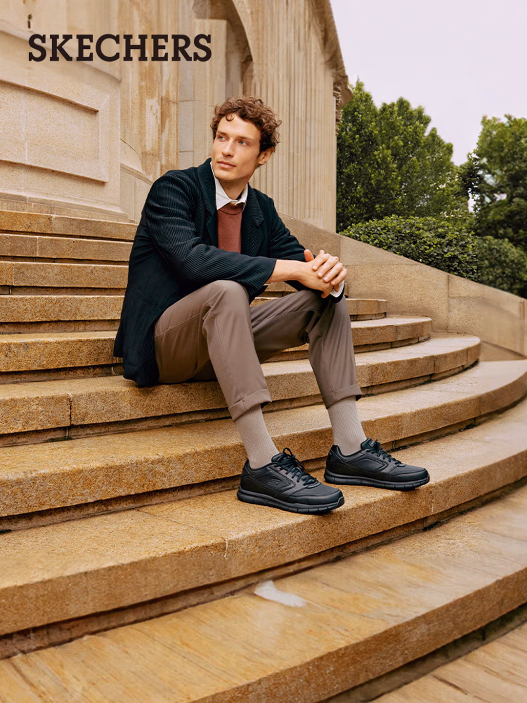 Skechers 斯凯奇 77156 男式休闲商务鞋 京东优惠券折后￥129