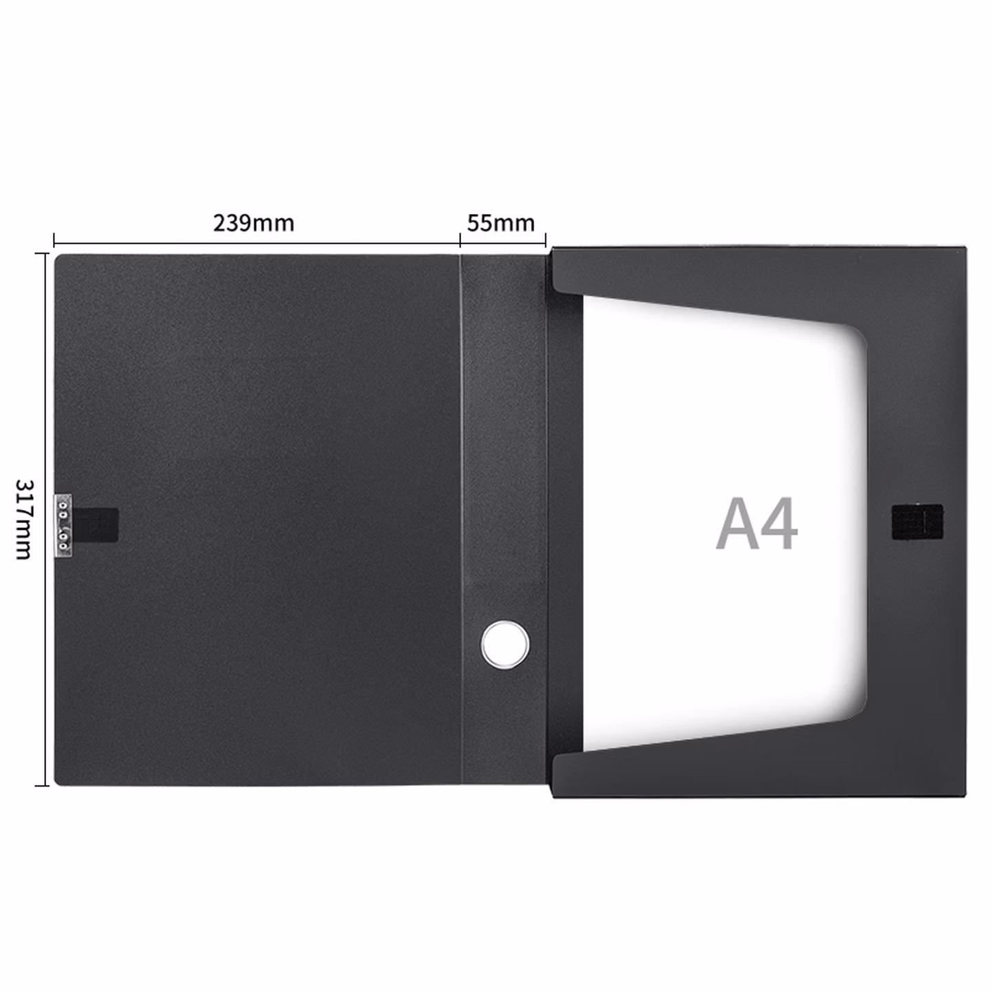 得力(deli)10只55mmA4加厚PP粘扣文件盒档案盒资料盒凭证文件收纳盒办