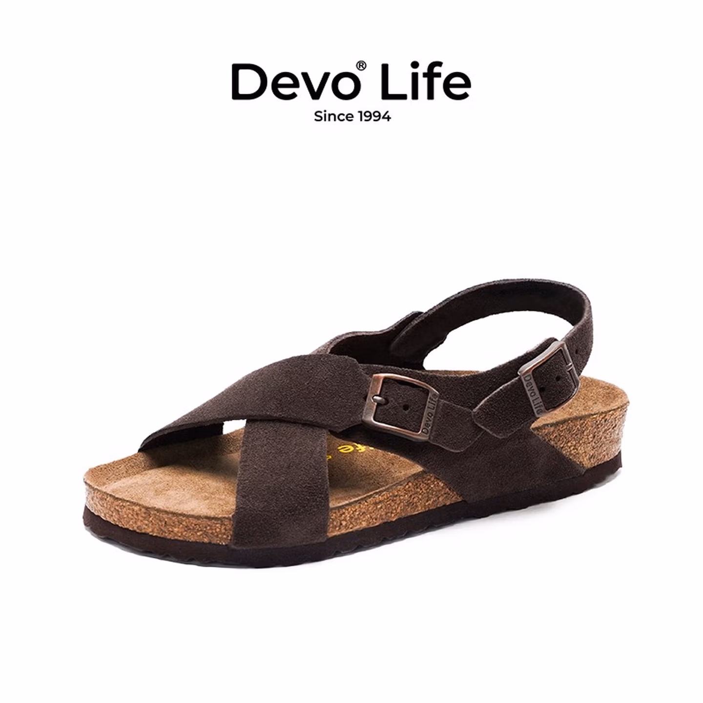Devo 的沃  反绒皮 女式软木凉鞋 56111 Plus会员折后￥113.99