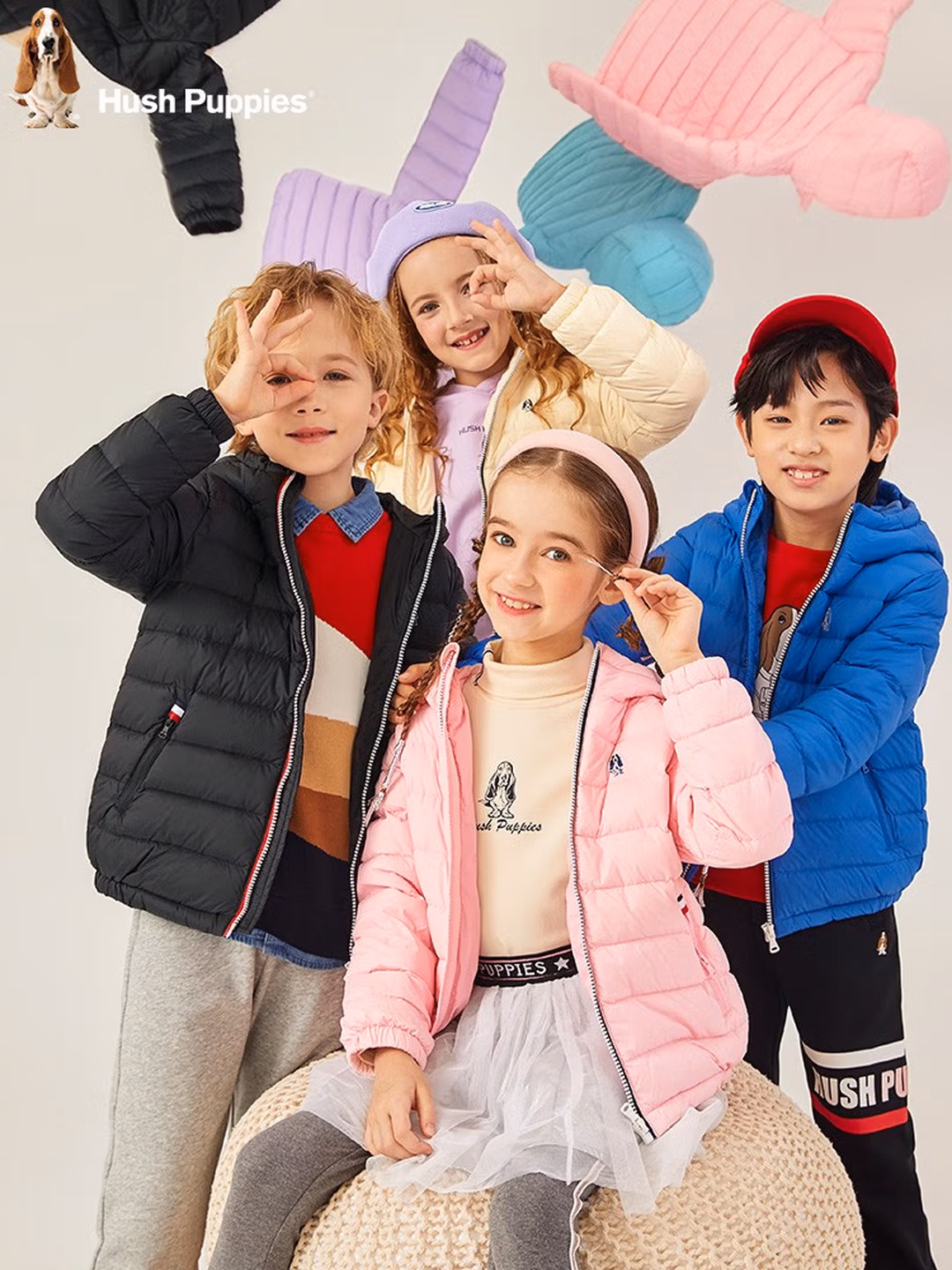 Hush Puppies 暇步士 仙护盾抑菌 儿童连帽羽绒服外套 双重优惠折后¥179 男、女童105~170码多色可选 Plus会员折后¥154