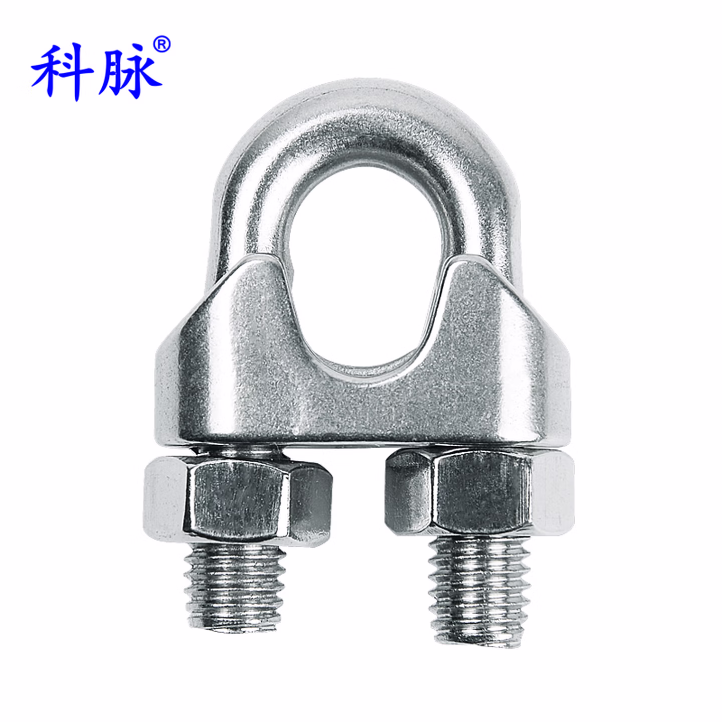科脉 304不锈钢U型夹头 钢丝绳夹头 741夹头 绳卡 U形绳夹 卡头钢丝绳锁