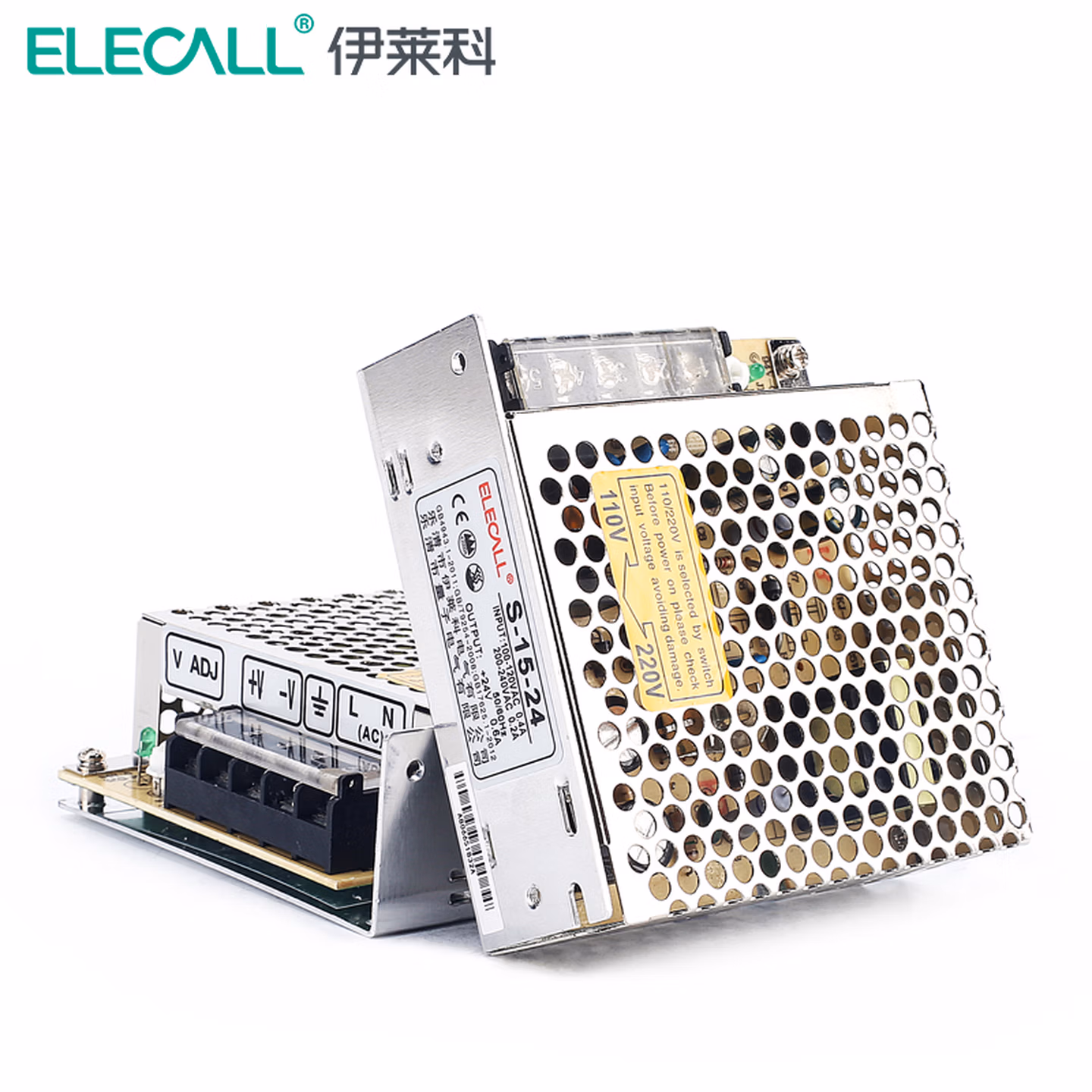 伊莱科（ELECALL）24v监控开关电源24v适配器监控摄像直流稳压LED灯带