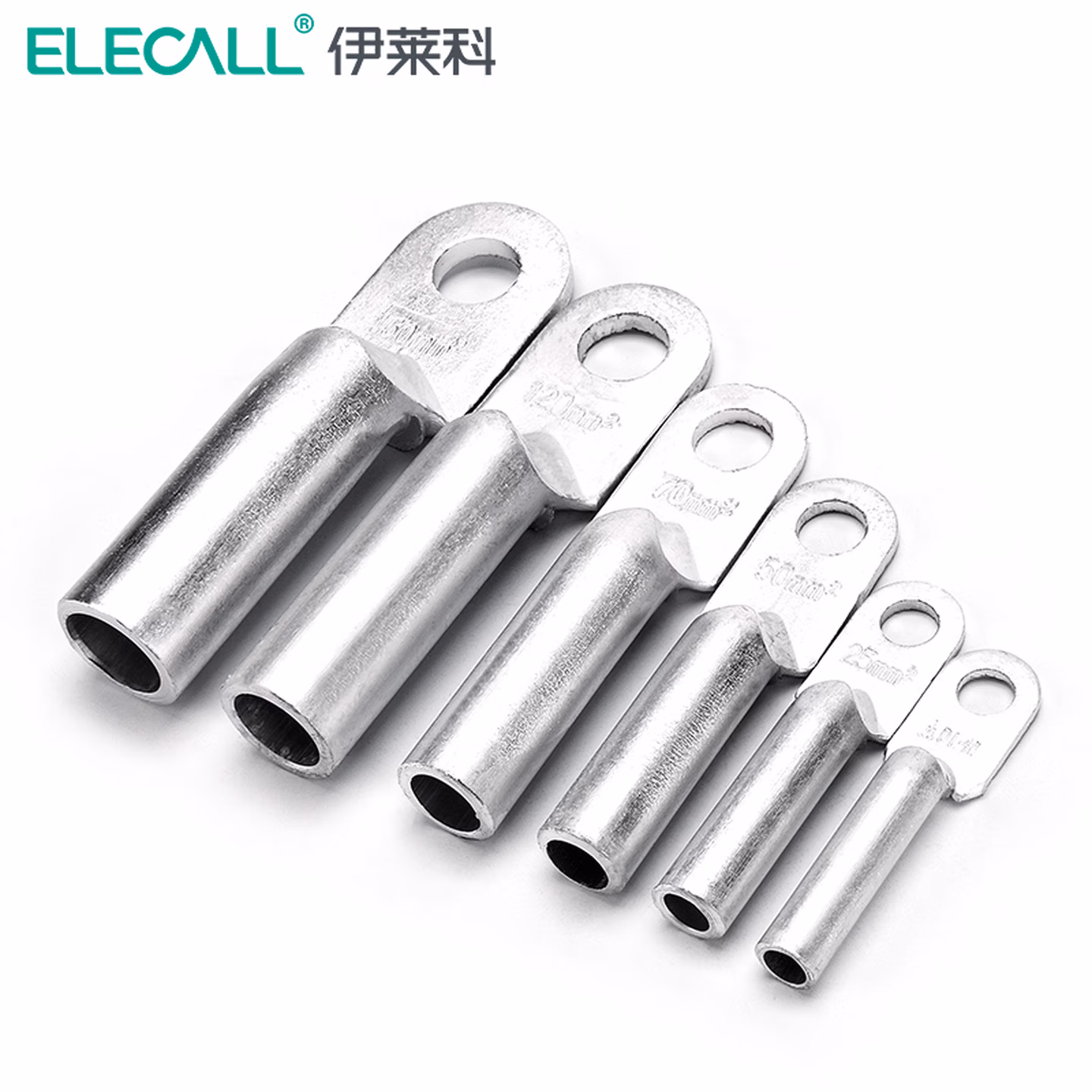 伊莱科（ELECALL）DL系列铝接线祼端子冷压端子铝鼻子线耳线鼻子电线连接器 