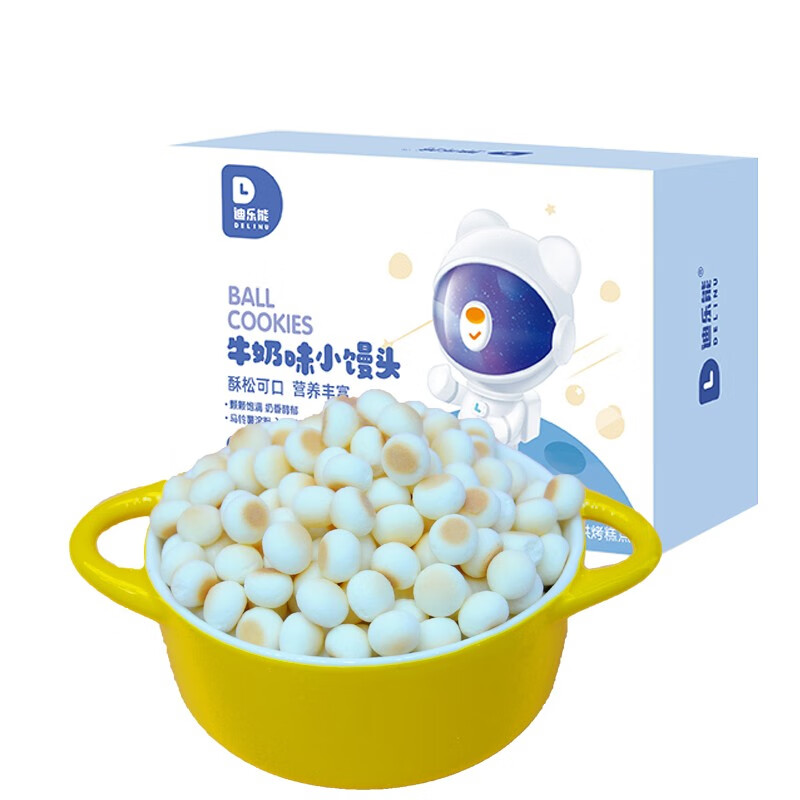 【迪乐能】宝宝零食奶香味小馒头80g