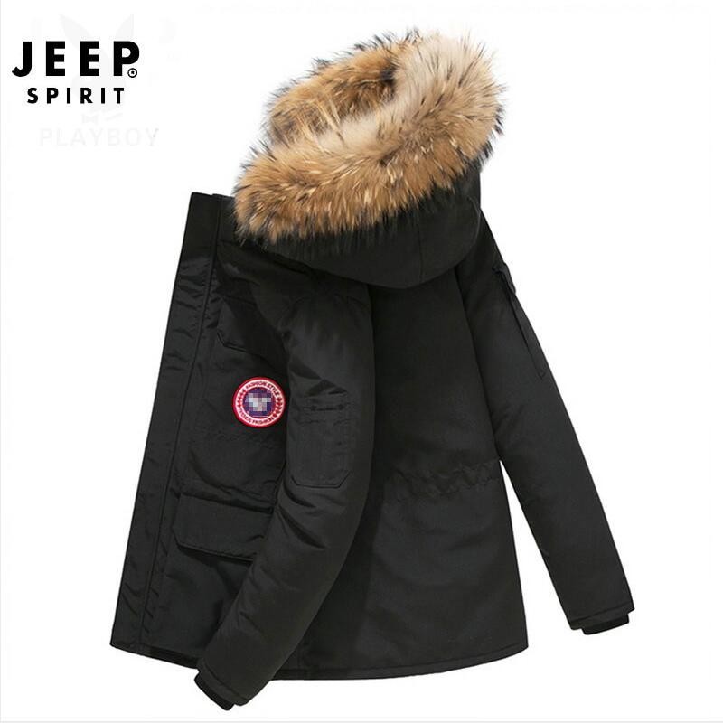 【京东旗舰店】JEEP 加拿大风保暖暖羽绒服