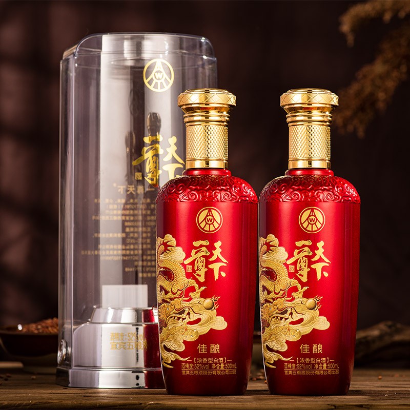 漏洞169【旗舰店】宜宾五粮液股份出品 一尊天下 浓香型白酒 500ml*2瓶