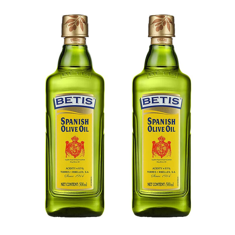 【秒杀好价68】贝蒂斯 进口橄榄油 500ml*2瓶装