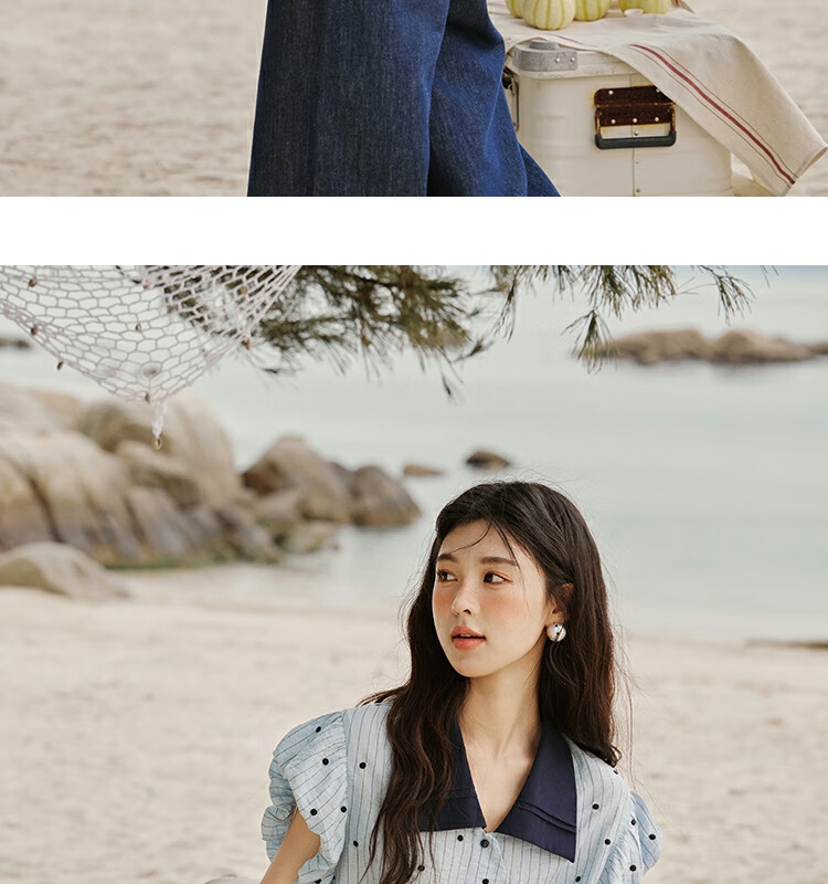 Mixiu [] Polka Dot Embroidered Shirt for Women 2026 Summer Unique Design Short Sleeve Blouse 32