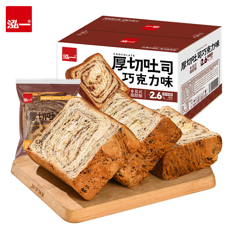 泓一 巧克力厚切吐司 400g/箱