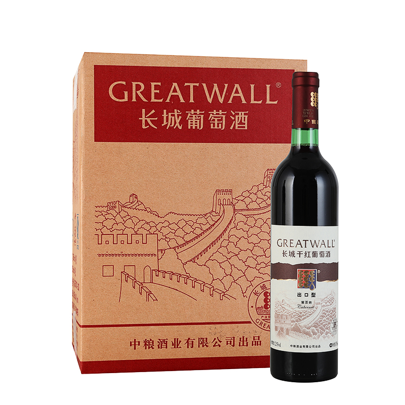 【漏洞价138】长城华夏（GreatWall）干红葡萄酒750ml（整箱6支）