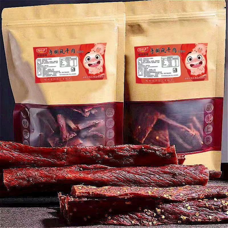 【26.8包邮】好照头 手撕风干鸡肉干 麻辣味500g