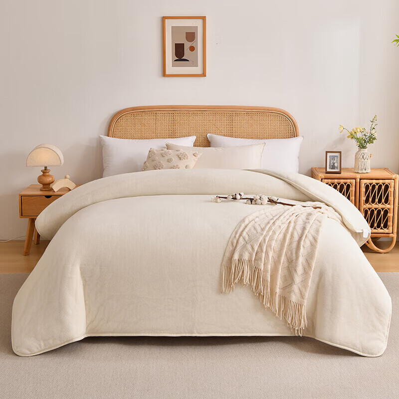 【69.9包邮】软贝 新疆棉花被手工包边保暖被芯 150cm*200cm 约5斤