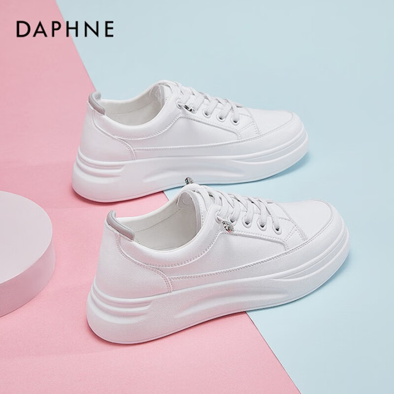 达芙妮（DAPHNE）小白鞋-白灰色 37