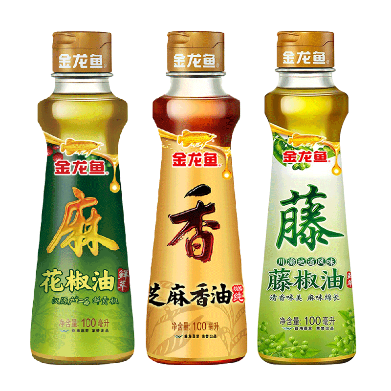 【旗舰店】金龙鱼 芝麻油+花椒油+藤椒油 各100ml