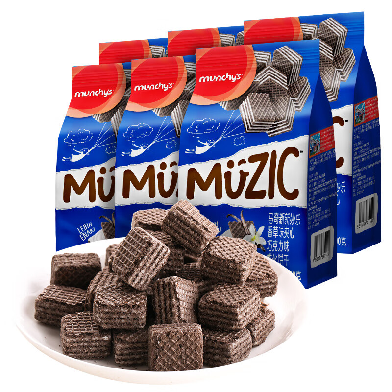 马奇新新 马来西亚进口 香草味威化90g*6