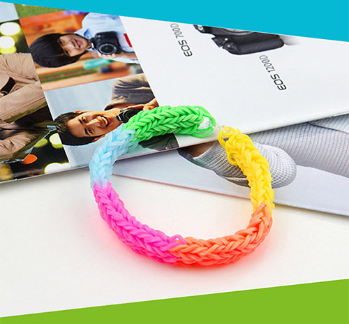 芙蓉天使 彩虹织机儿童手工diy彩色橡皮筋手链编织机套装 套餐一(400