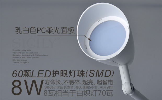 它可以是夹子灯,也可以是带底座的台灯