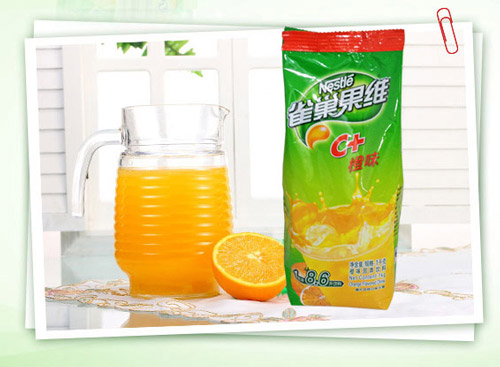雀巢nestle 果维c 橙味果珍1000g/袋 果汁饮料粉
