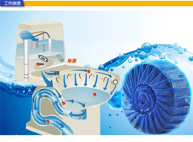 万家美蓝泡泡32粒装 厕所马桶清洁剂 洁厕宝 洁厕块 蓝洁灵厕所除臭洗