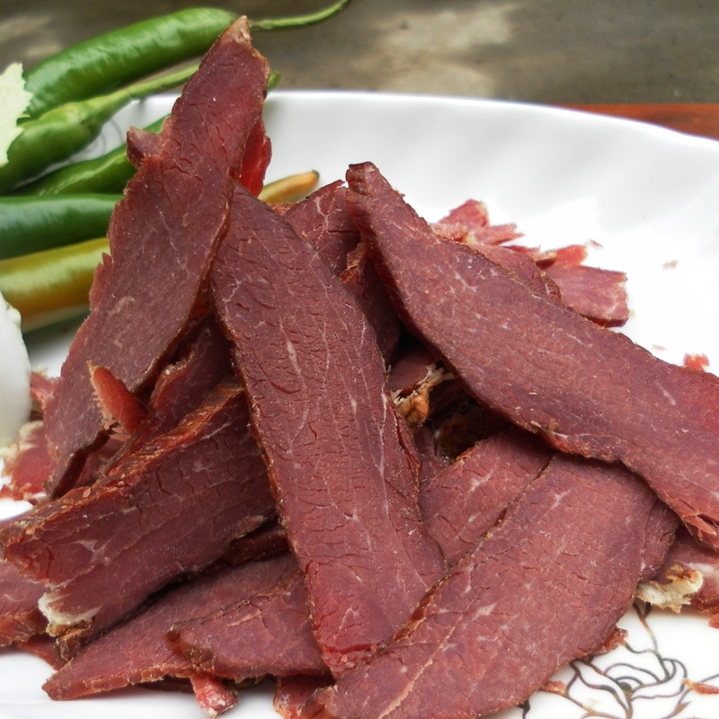 嘉湘食品 湘西情牛肉干 湖南特产 湘西农家腊肉 腊牛肉200g *3袋