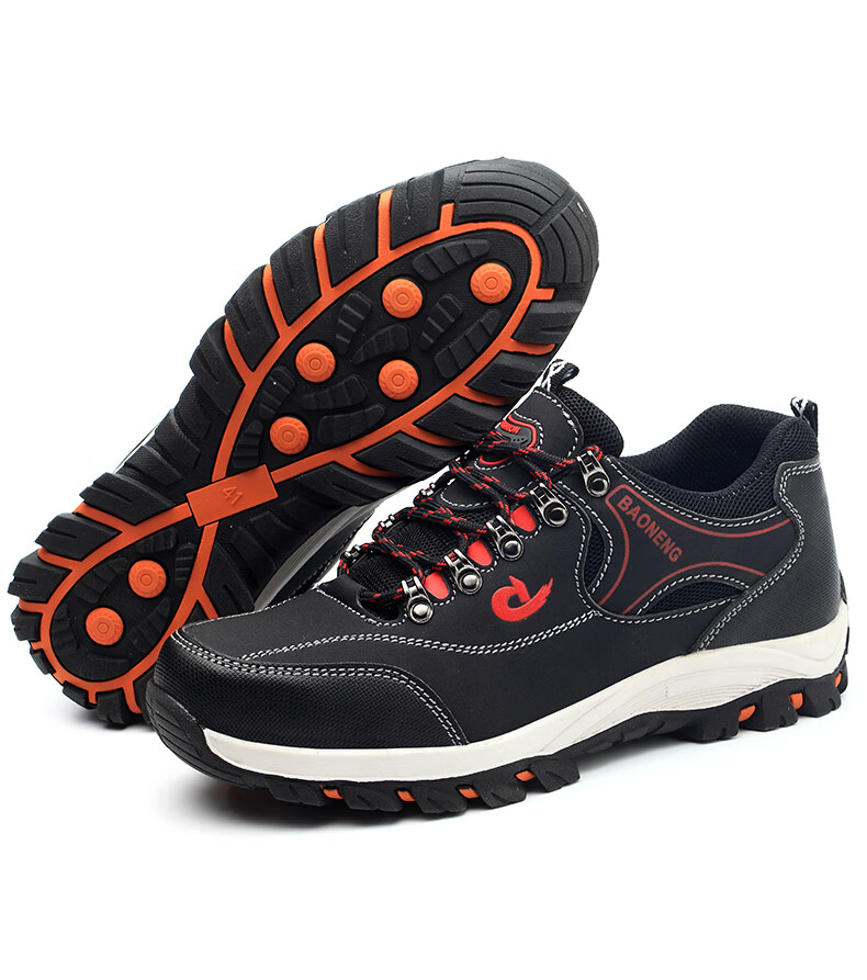 劳保鞋男新款透气安全工作鞋防砸钢包头防刺穿钢板耐磨橡胶底运动休闲